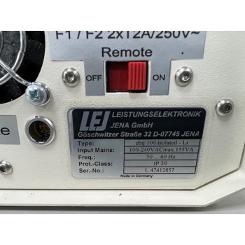 LEJ ebq 100 Isolated-Lr MERCURY XENON MICROSCOPE LAMP POWER SUPPLY